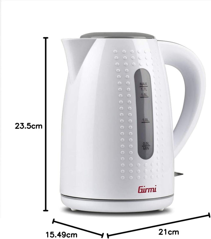 Girmi BL2201 Wasserkocher Cordless, 1.7 Lt, 2200W, Weiss Weiss-grau, Weiß-grau
