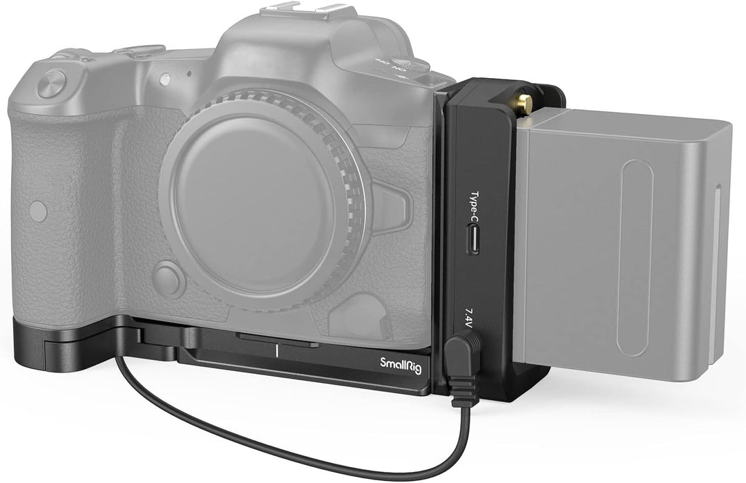 SMALLRIG R5 /R6 / R5 C Netzteil Kit, Kamera-L-Halterung mit NPF Akku Adapterplatte, Dummy Akku Ladek