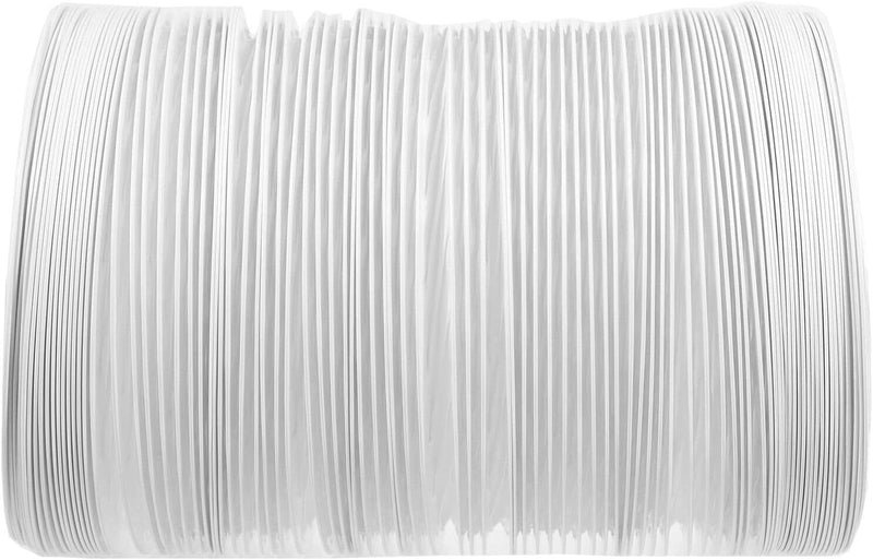 SPARES2GO Klimaanlagenschlauch PVC flexibel Entlüftungsrohr Universal (15,2 cm x 6 m, weiss)