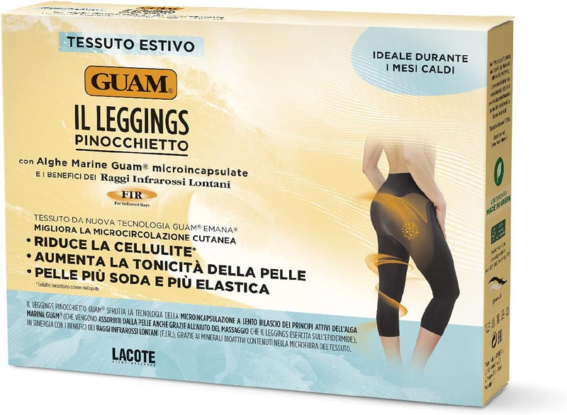 Guam Damen Leggings mit Meeresalgen Leggings (1er Pack) XS-S Schwarz, XS-S Schwarz