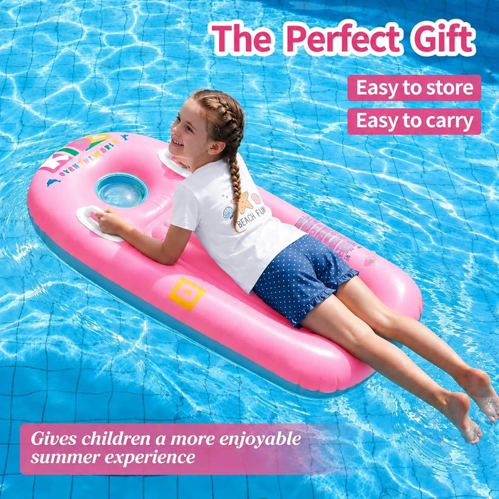 Schwimmbrett Bodyboard Aufblasbar, Surfbrett Bodyboard mit Griffen, Schwimmhilfe Aufblasbar Kinder,