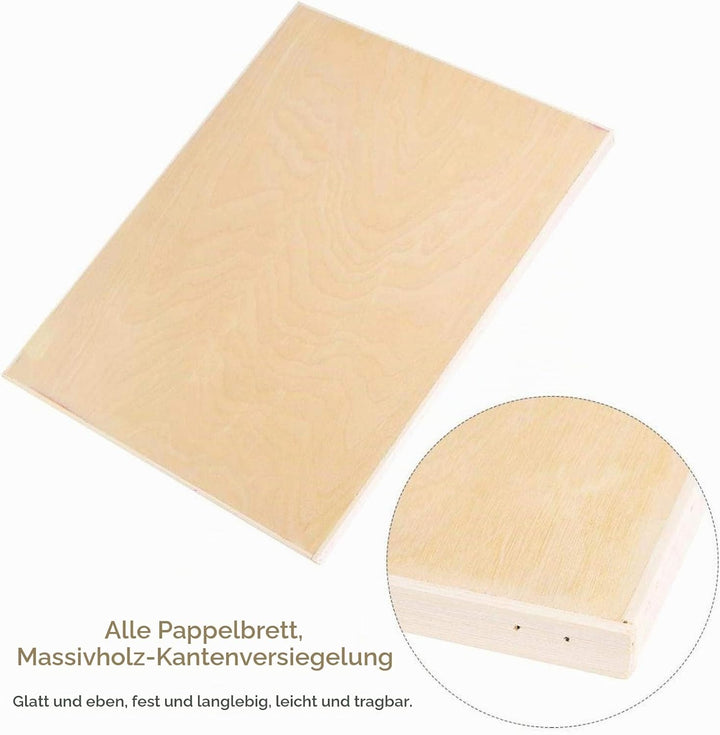Leichtes Zeichenbrett aus Holz, 18 X 12 Zoll, Malbrett mit Glatter Kante, Künstlerbedarf, Skizzentis