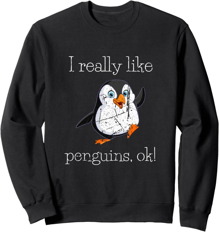 Lustiger Pinguin beunruhigt gerade wirklich wie Sweatshirt
