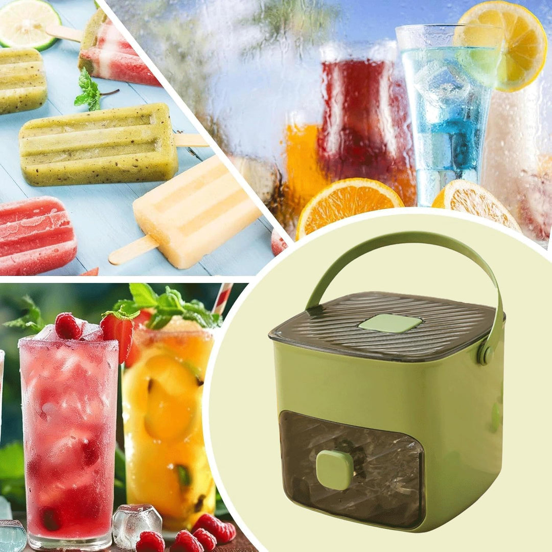 MEISO Eiswürfelmaschine mit Druck, 48 Fächer, drücken Sie die Art Ice Cube Maker, Eiswürfelform für