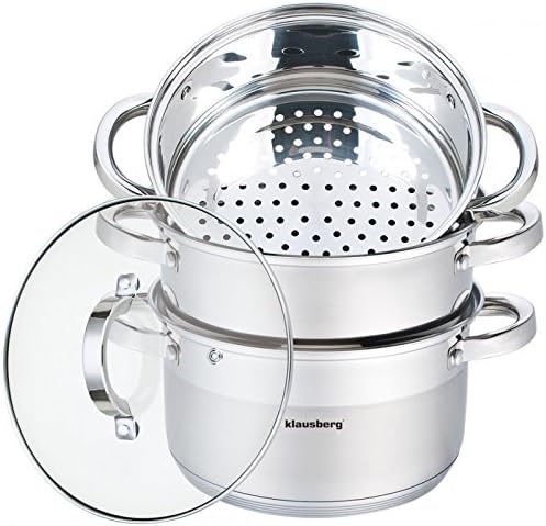 Dampfgarer Set Edelstahl 3 Liter, 3 Liter