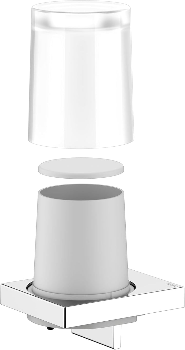 KEUCO Lotion-Spender Metall verchromt und Kristall-Glas, Inhalt nachfüllbar ca. 180ml, Seifenspender