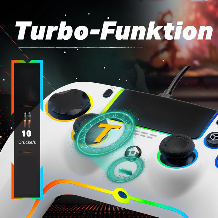 NITHO Wired Controller Kompatibel mit PS5/PS4/PC/Android, Gamepad mit Hall-Effekt Joysticks, Program