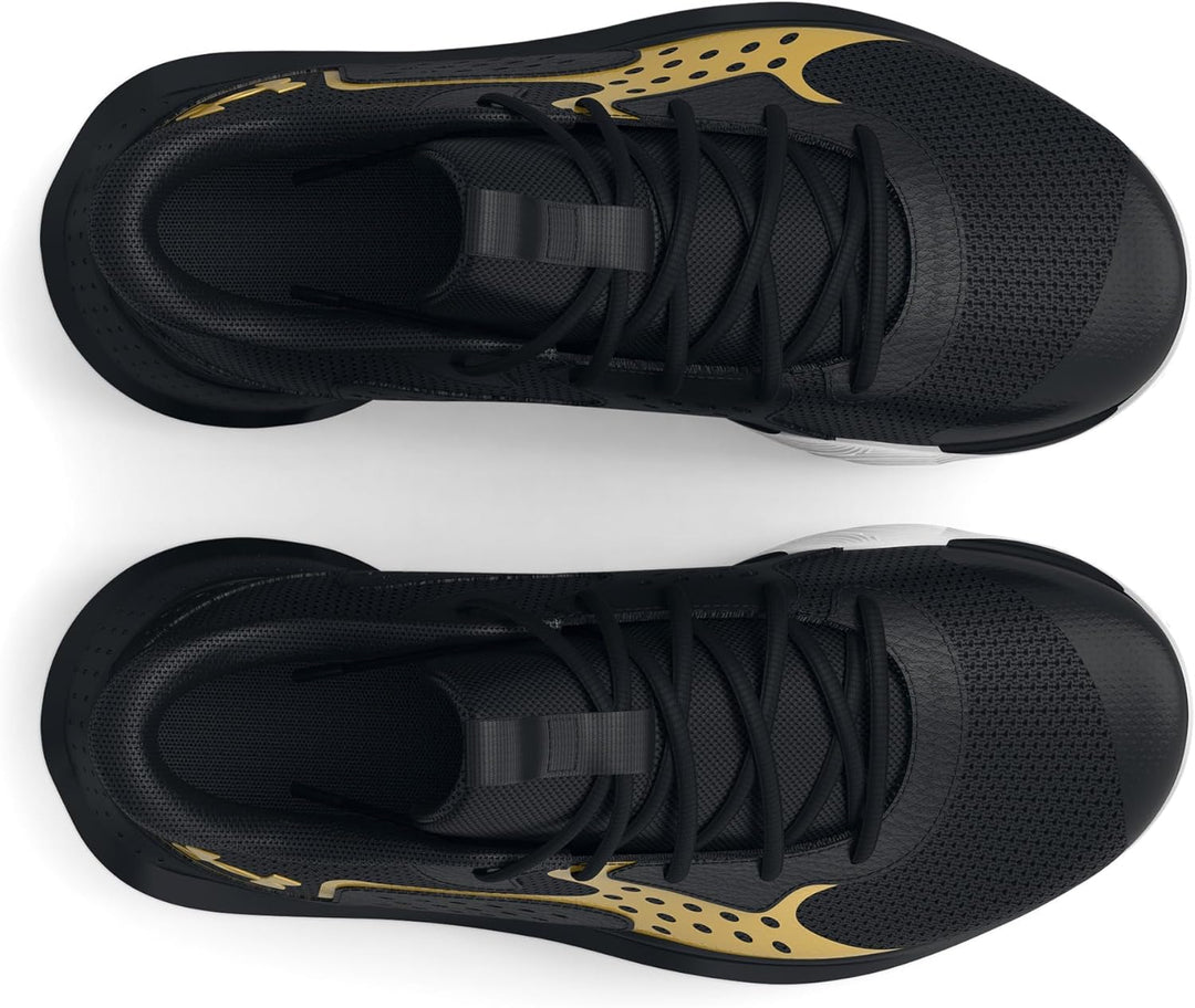 Under Armour Unisex Kinder 3026635Sneaker 36 EU 002 Schwarz Schwarz Metallic Gold, 36 EU 002 Schwarz