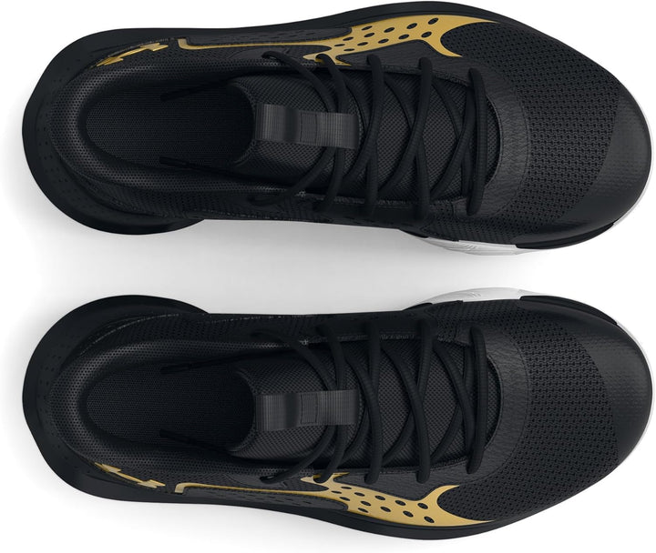 Under Armour Unisex Kinder 3026635Sneaker 36 EU 002 Schwarz Schwarz Metallic Gold, 36 EU 002 Schwarz