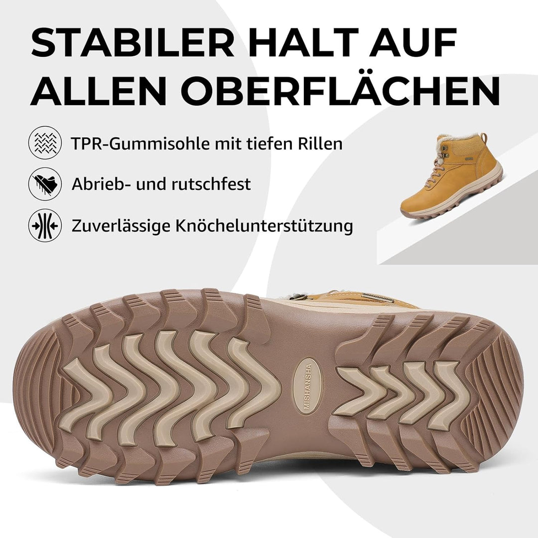 Mishansha Unisex Winterschuhe Warme Gefütterte Winterstiefel Wasserdicht Wanderschuhe Gr.36-48 40 EU