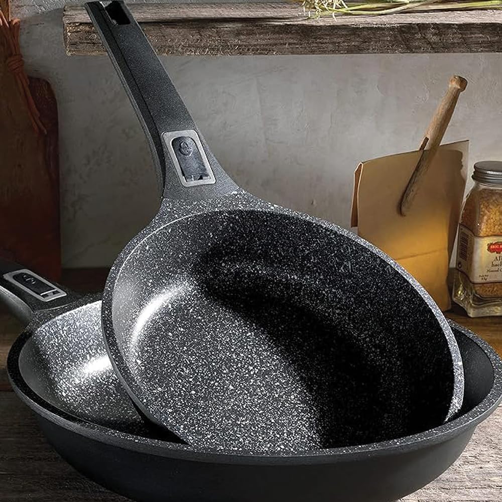 GSW 167789 Bratpfanne Easy Click 20cm mit abnehmbarem Griff, Aluminium, Kunststoff, schwarz