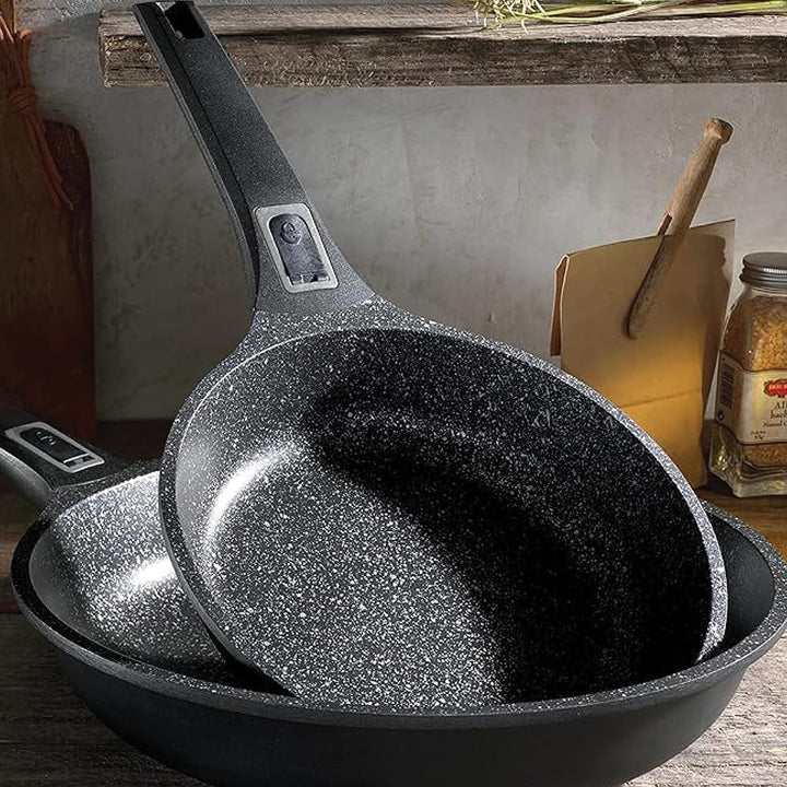 GSW 167789 Bratpfanne Easy Click 20cm mit abnehmbarem Griff, Aluminium, Kunststoff, schwarz