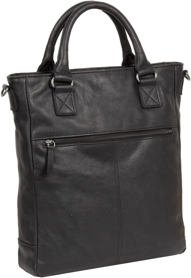 Mustang Memphis Leder Umhängetasche Shopper Schwarz