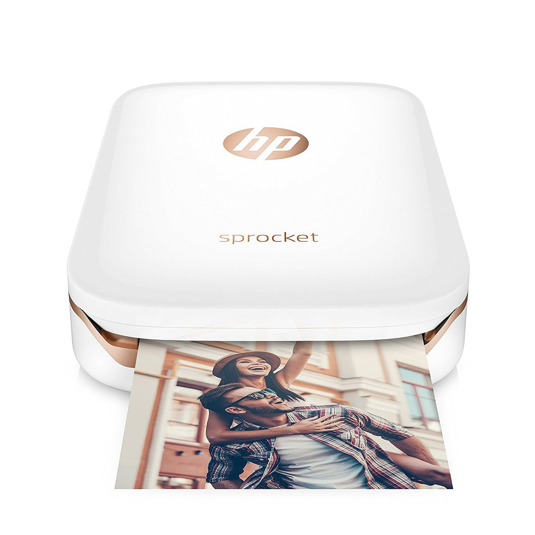 HP Sprocket Mobiler Fotodrucker (Drucken ohne Tinte, Bluetooth, 5 x 7,6 cm Ausdrucke) weiss nur Foto
