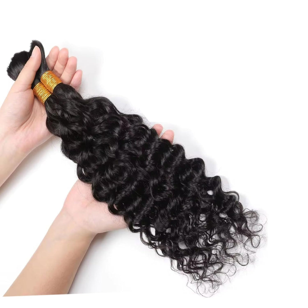 Huarisi 22 Inch Water Wave Bulk Human Hair for Braiding No Weft 100g Human Braiding Hair Water Wave