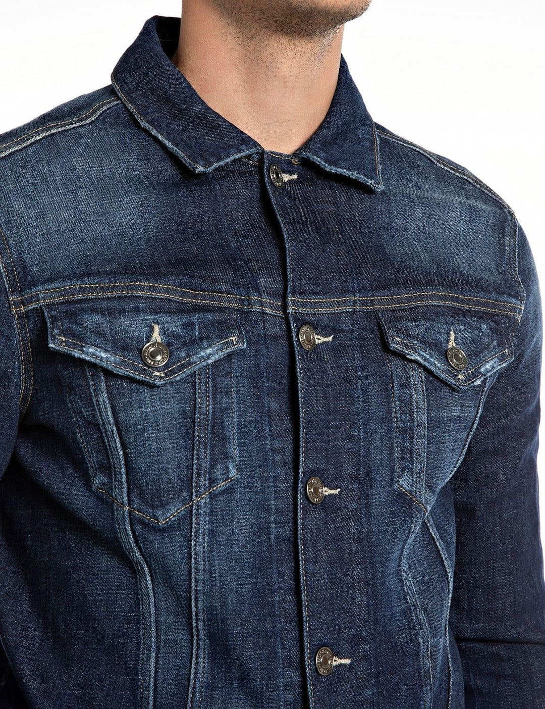 Replay Herren Jeansjacke mit Brusttaschen L 007 DARK BLUE, L 007 DARK BLUE