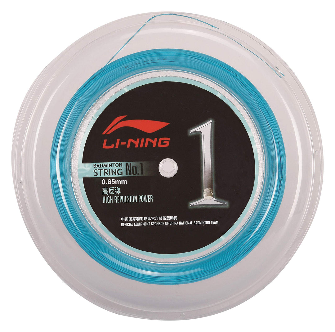 LI-NING High-Performance Badmintonsaite No.1 Badmintonstring 200m AXJJ072 blau, blau