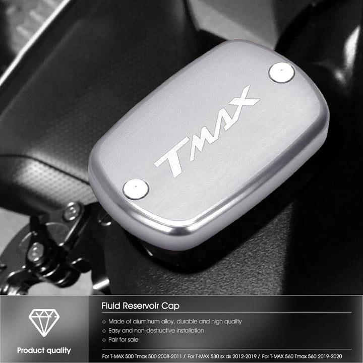 MOLONG 2 Stücke Motorradzubehör Vorderen Bremsflüssigkeitsbehälter Deckelschutz für T-MAX 500 Tmax 5