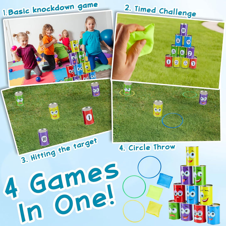 KreativeKraft Outdoor Spiele für Kinder Set Kindergeburtstag Spiele für Draussen Party Wurfspiele Ga