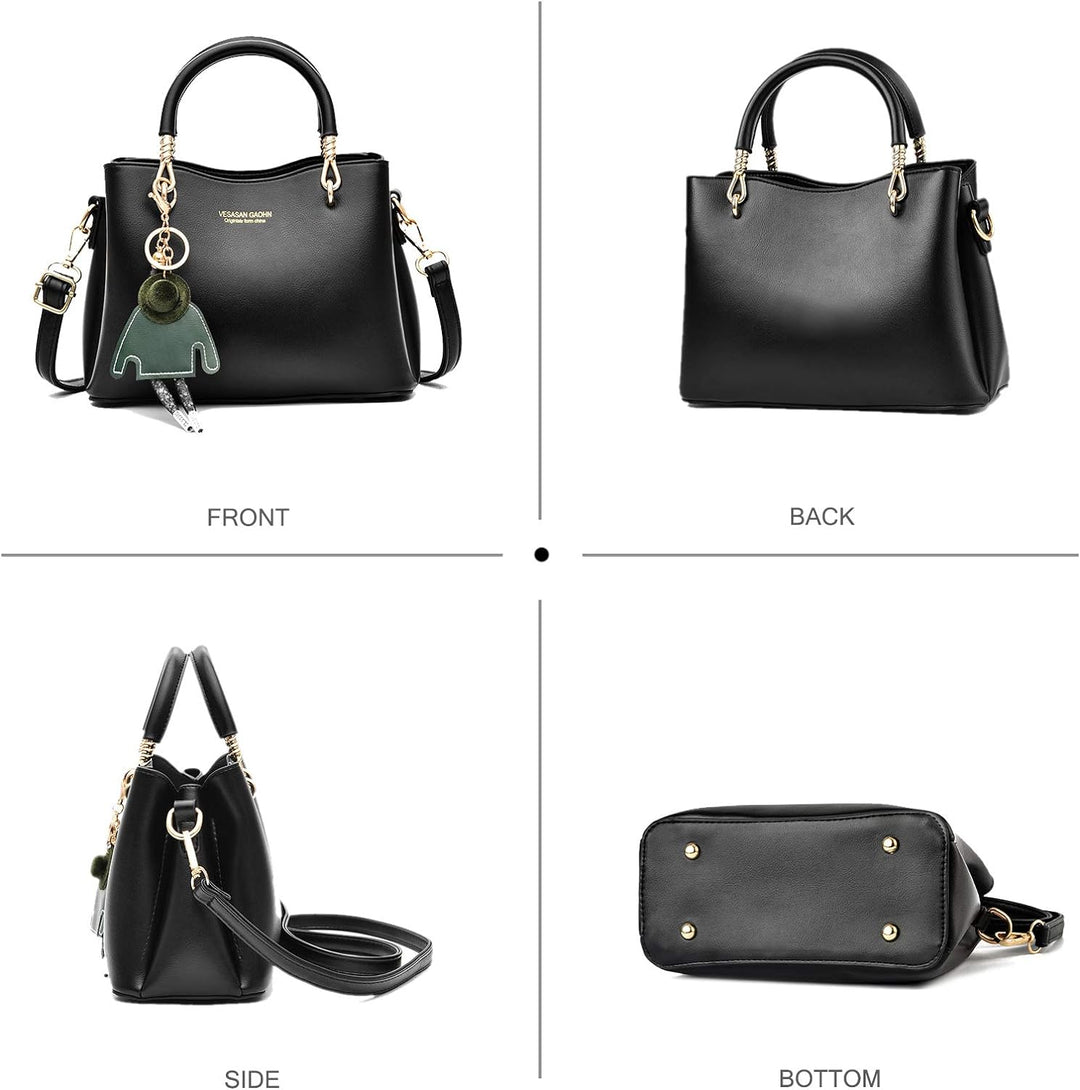NICOLE & DORIS Damen Handtasche mit grosser Kapazität PU Leder Schultertasche Shopper Casual Umhänge