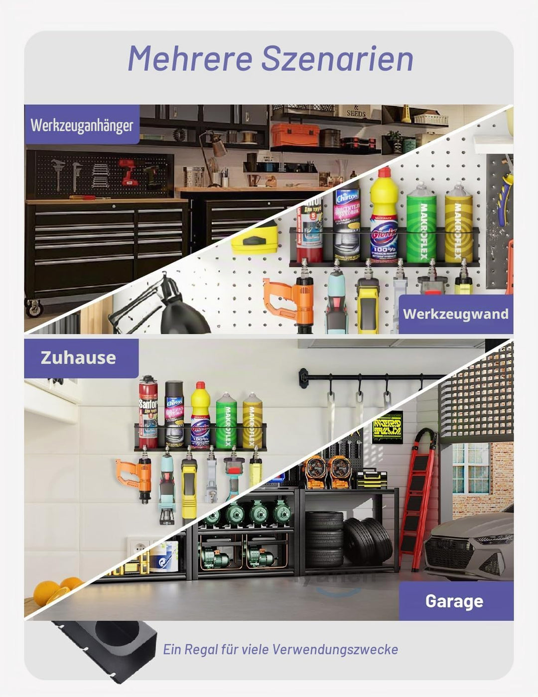 Dosenhalter, Spraydosenhalter, Sprühdosenhalter, Druckluft Werkzeug Zubehör für Garage Werkstatt, Pl