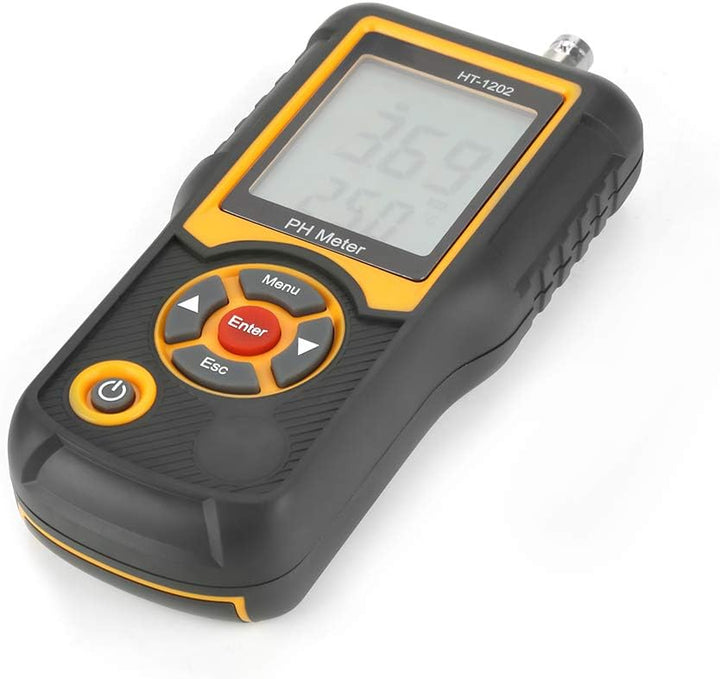 PH-Tester, HT-1202 Digitales PH-Meter Hochpräziser Wasserqualitätstester Temperaturmesser 0~14PH, PH