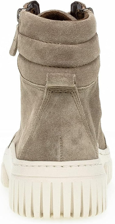 Gabor Damen Schnürstiefeletten, Frauen Schnürboots,Wechselfussbett,Best Fitting 37 EU Salbei Beige,