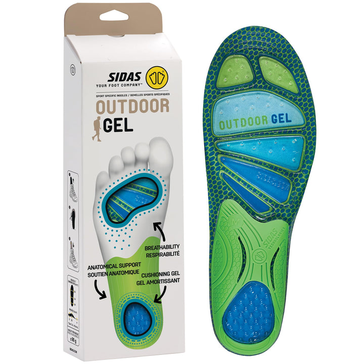 Sidas Gel Comfort Outdoor Sohle FR : S (Taille Fabricant : S:37-38) Grün, FR : S (Taille Fabricant :