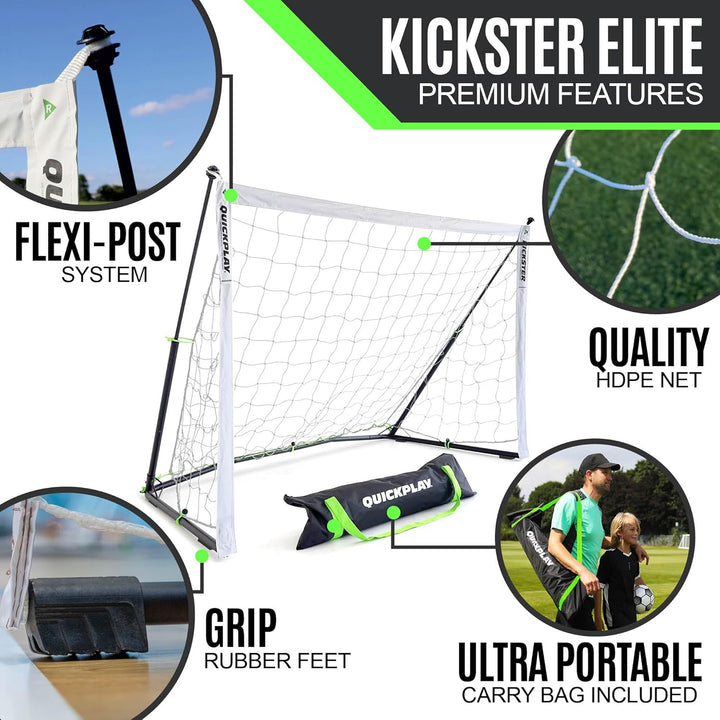 QUICKPLAY Kickster Elite Fussballtore |Super Transportierbar 500 x 200 cm, 500 x 200 cm
