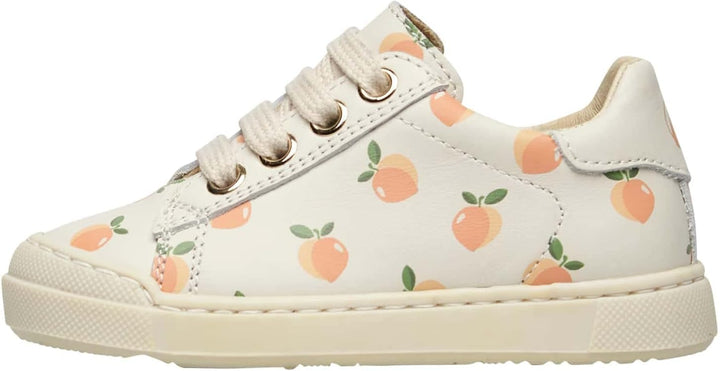 Naturino Eindhoven Zip-Sneakers aus Leder mit Apricot-Print 32 EU Creme Weiss, 32 EU Creme Weiss