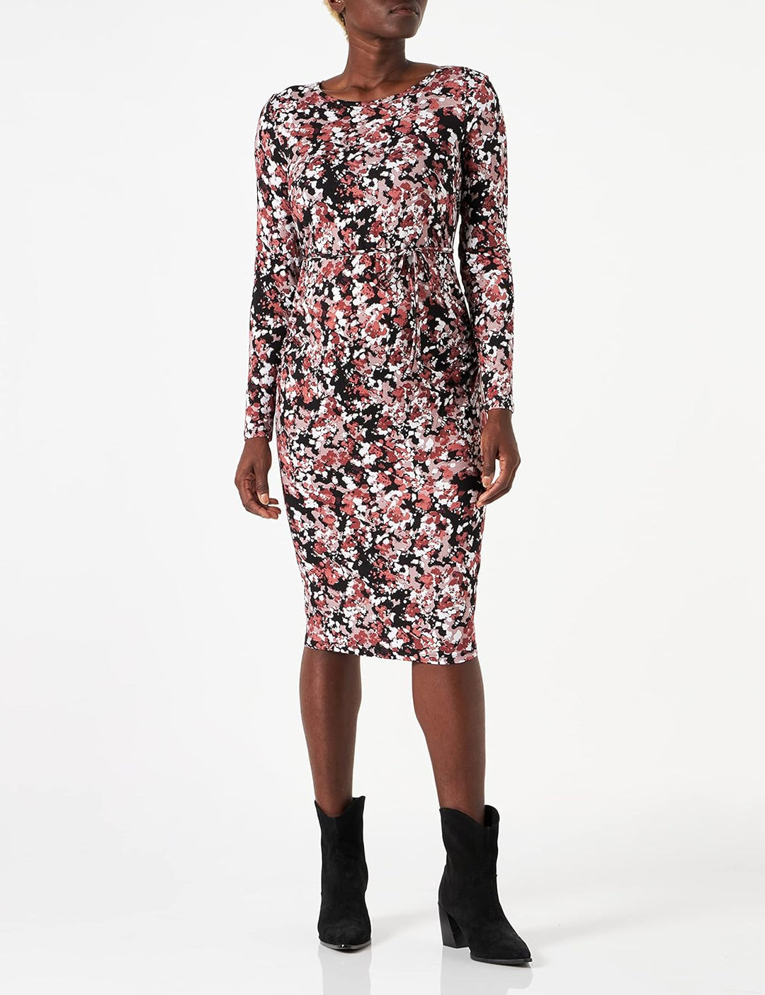 Noppies Damen Dress Paoli Long Sleeve Allover Print Kleid 38 Black - P090, 38 Black - P090