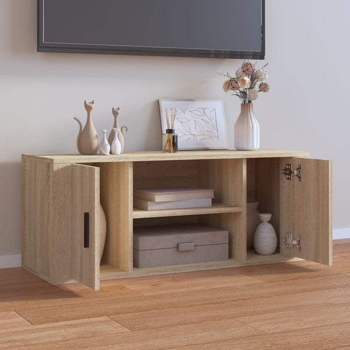 Tidyard TV Schrank mit 4 Fächer Lowboard TV Möbel Fernsehschrank Fernsehtisch TV Board Fernsehmöbel
