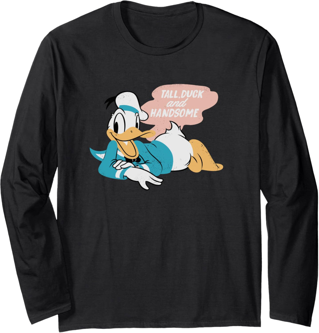 Disney Mickey and Friends Donald Duck Tall Duck and Handsome Langarmshirt