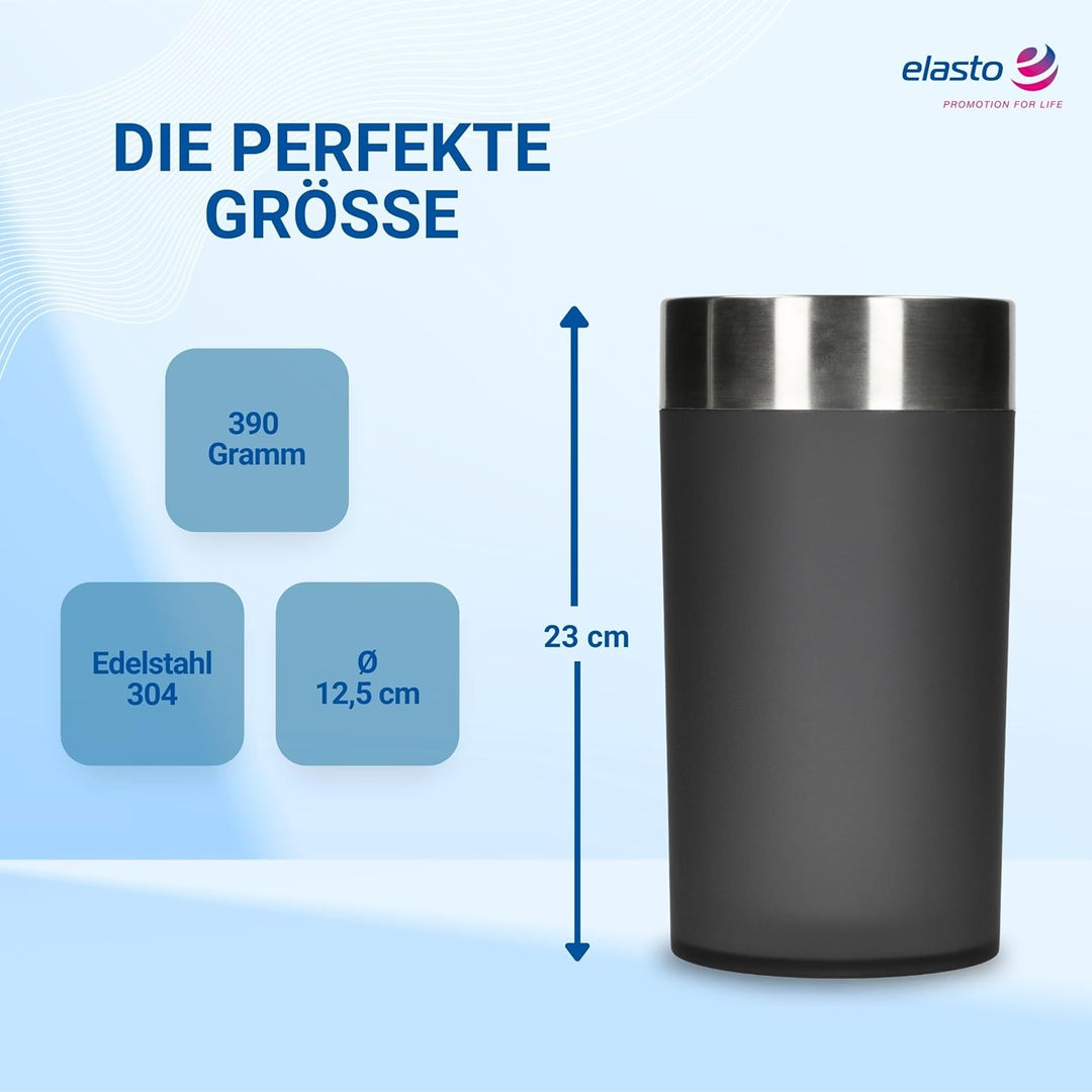 Flaschenkühler Ø 13 cm 'Ono' doppelwandig isoliert - moderner Weinkühler für Wein & Sekt - eleganter