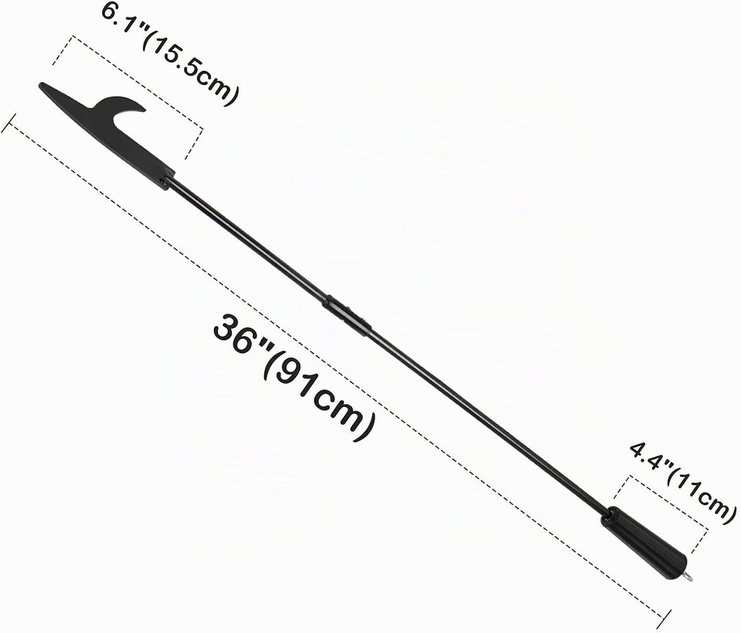 Onlyfire 91,5 cm Stahl Kamin Feuerhaken Holzkohle Schürhaken