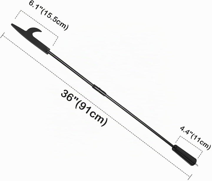 Onlyfire 91,5 cm Stahl Kamin Feuerhaken Holzkohle Schürhaken