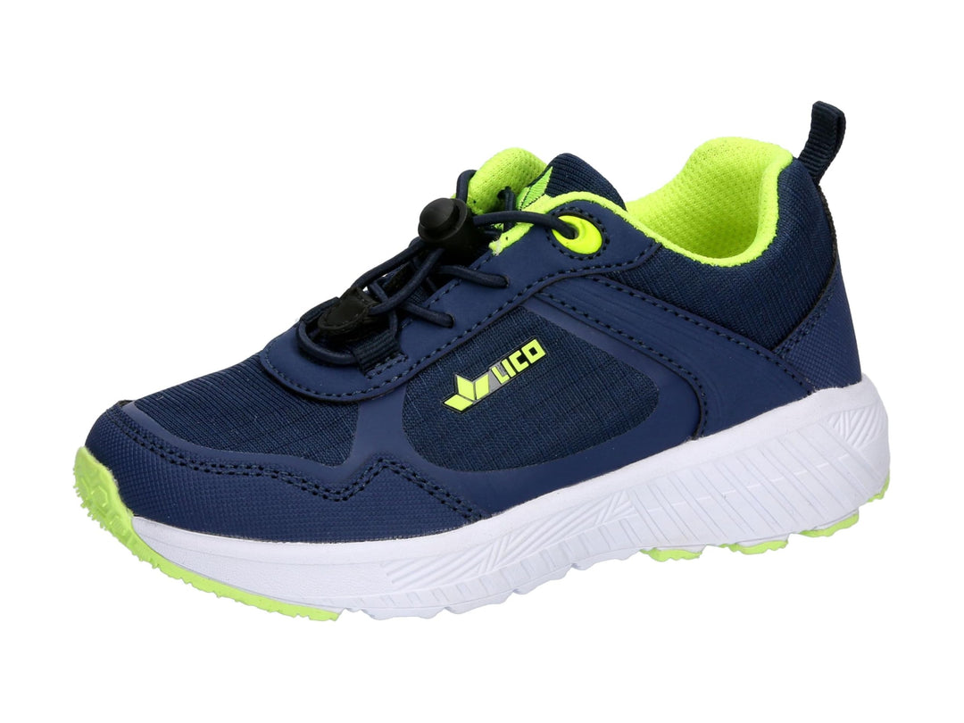 Lico Unisex Kinder Skylar Sneaker 34 EU Marine Lemon, 34 EU Marine Lemon