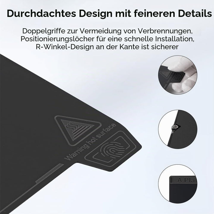 Creality Offizielles K1 Max Bauplatten-PEI-Bett-Kit 315 x 310 mm, glatt, abnehmbar, magnetisch, flex