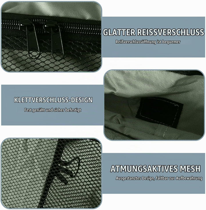 Hundebox Faltbar Hundetransportbox, 94 * 53 * 53 cm, Faltbar Katzen Transportboxen, stabile Transpor