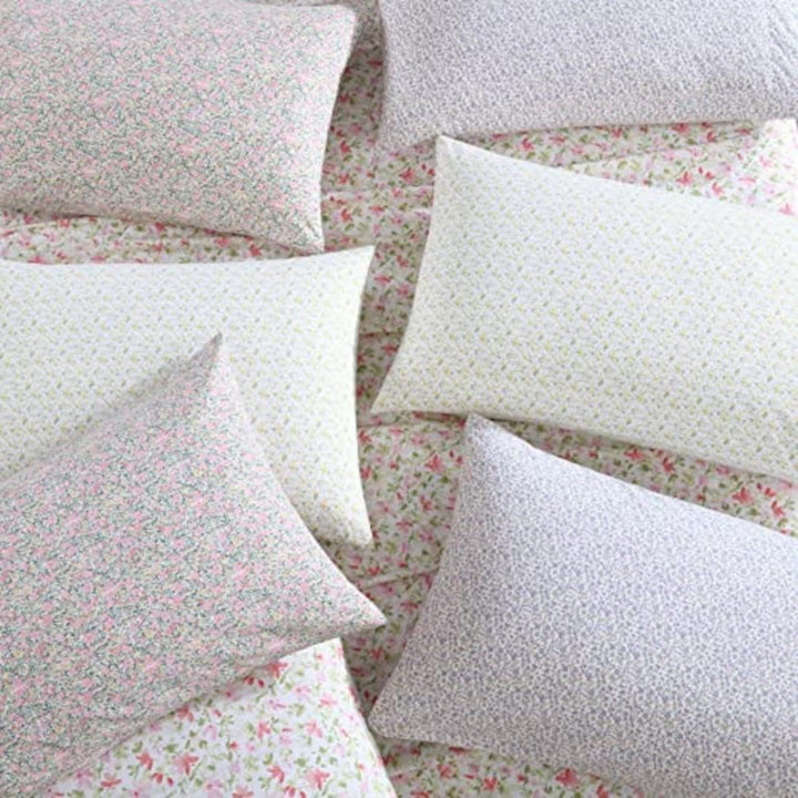 Laura Ashley - Bettwäsche-Set für King-Size-Betten, Baumwoll-Perkal-Bettwäsche-Set, knackige und Coo