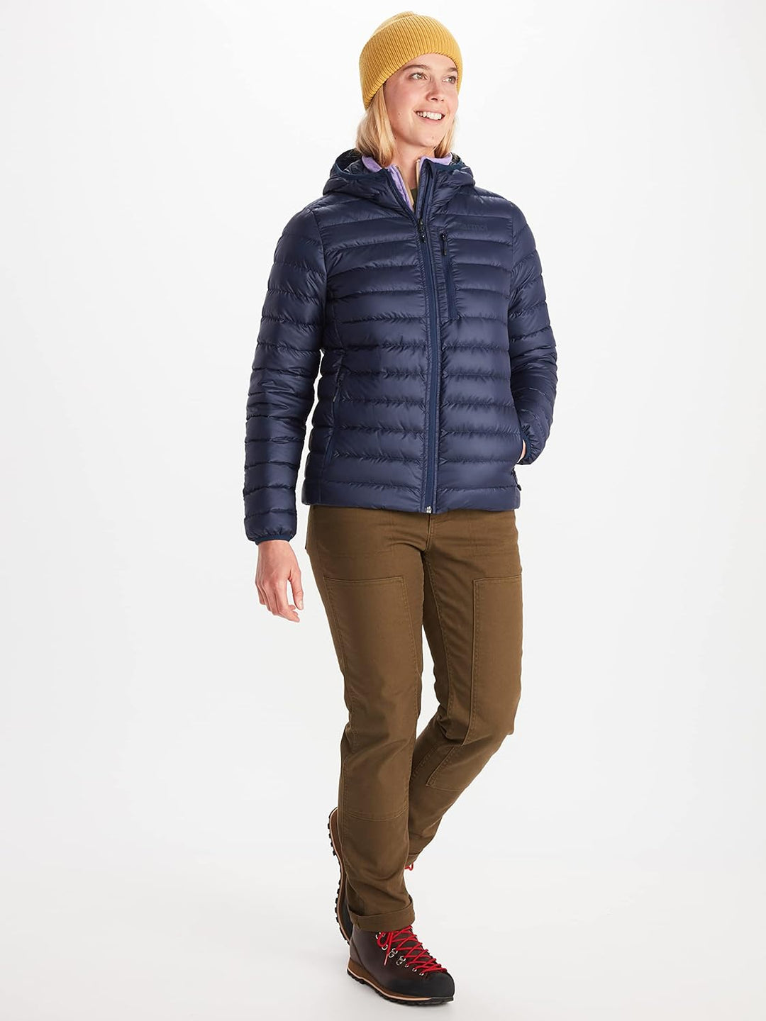 Marmot Damen Highlander Hoody, Leichte Daunenjacke, warme Winterjacke, wasserabweisende Steppjacke,