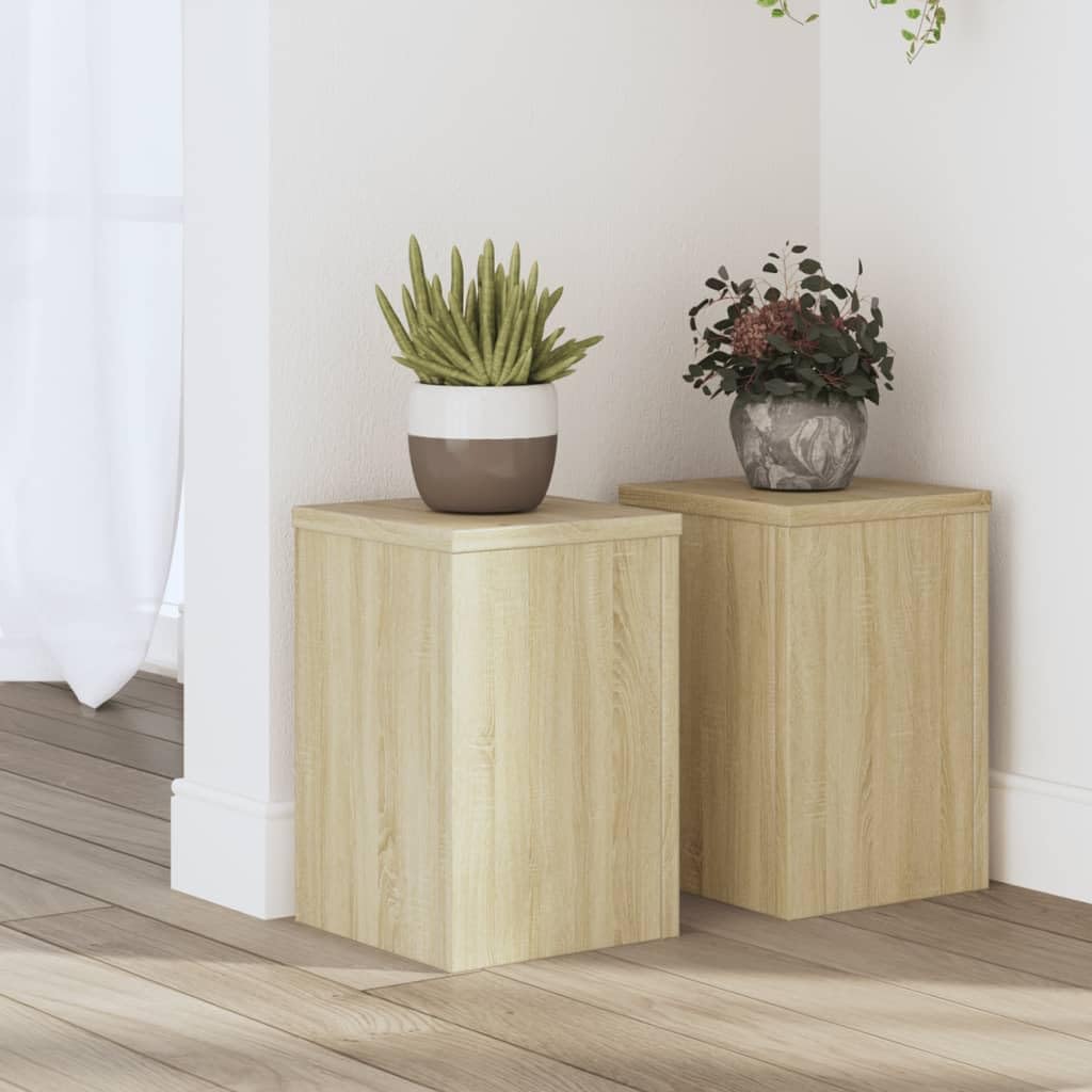 vidaXL Pflanzenständer 2 STK., Blumenständer Hohle Konstruktion, Dekosäule Podest für Pflanzen Dekoa