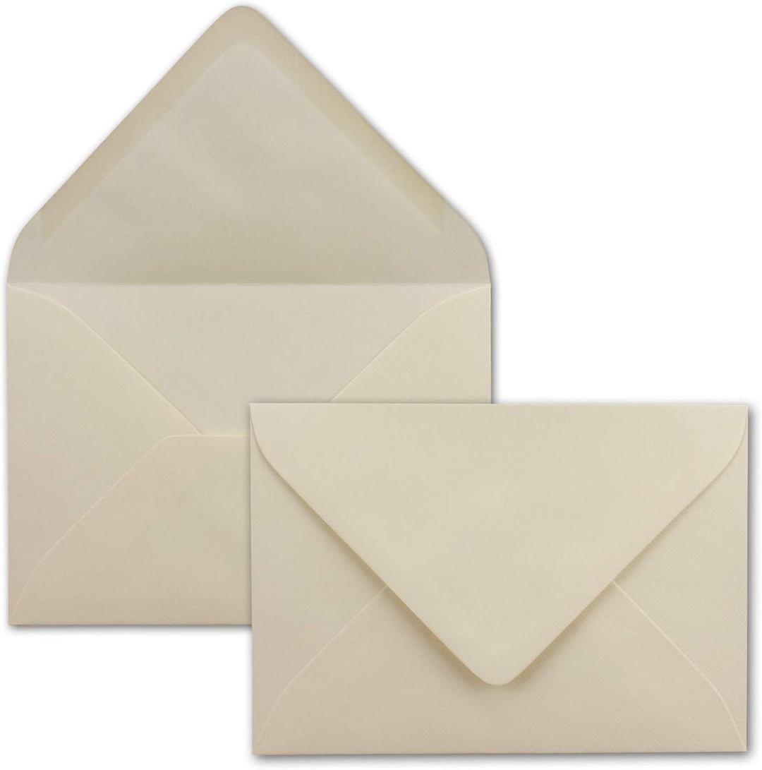 100x Karten-Set DIN B6-12 x 17 cm - 120 x 170 mm - Falt-Karten mit Brief-Umschlägen & Einlege-Blätte