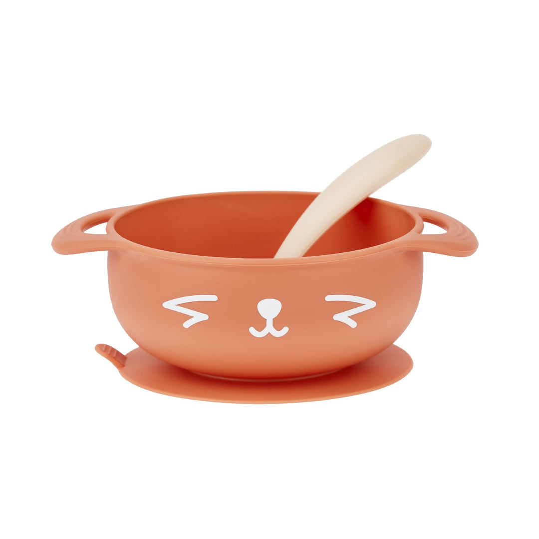 Babymoov Esslernset TAST'ISY Fox 15-24 Monate, Silikon-Kindergeschirr, inkl. Breischale und Löffel T