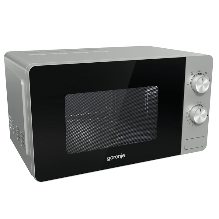 Gorenje MO20E1S Mikrowelle / 800 W, Schwarz, Edelstahl. Inox - Look ‎20 Liter Essential Line, Inox -
