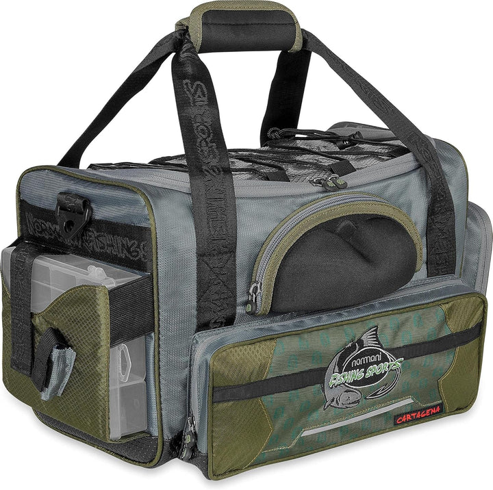 normani XXL Angeltasche mit 5 Köderboxen wasserdichte Angelbox Allzwecktasche Karpfentasche Tackle B