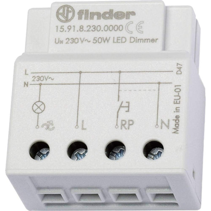 Finder 159182300000PAS Elektronischer Einbau-Dimmer, 230 VAC, für weissleuchtende Lampen