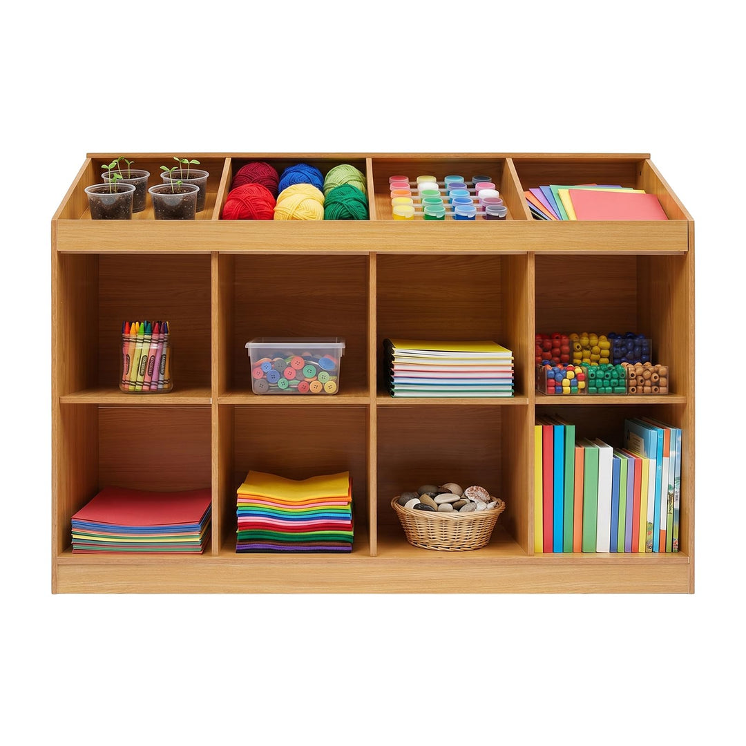 12 Fächer Holzregal, Kinder Bücherregal, Bookshelf 49.6x11.8x38.6inch | Bücherregale Tragfähigkeit 5