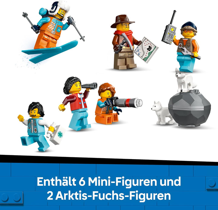 LEGO City Trains Arktis-Polarexpress - Spielzeug mit ferngesteuertem Zug - Schneepflug, 22 Gleissegm