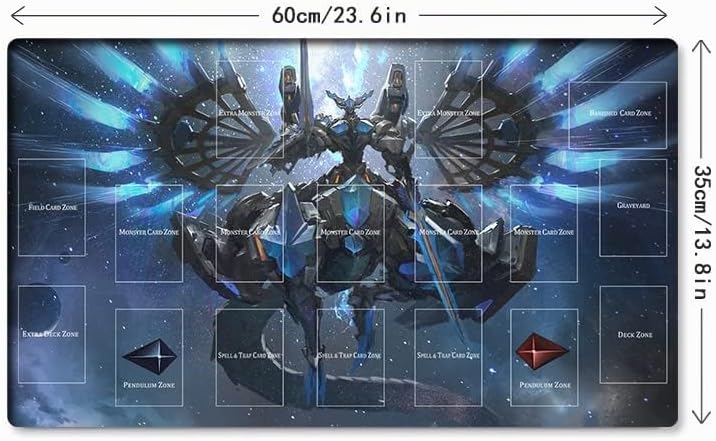 Mlikemat Playmat Drytron TCG CCG OCG Sammelkartenspiel-Matte mit Zonen und gratis Tasche (ZD039-814-